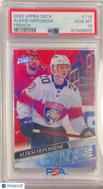 2020 Upper Deck Aleksi Heponiemi #716 French PSA 10