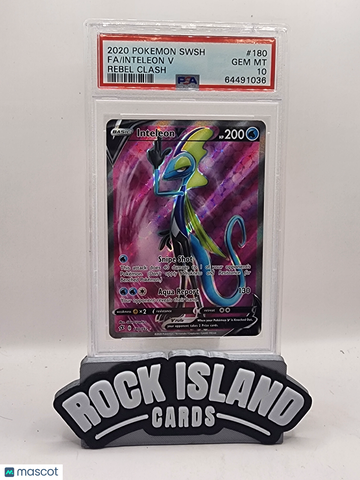 2020 Pokemon Sword & Shield Rebel Clash Inteleon V Rebel Clash Fa PSA 10 #180