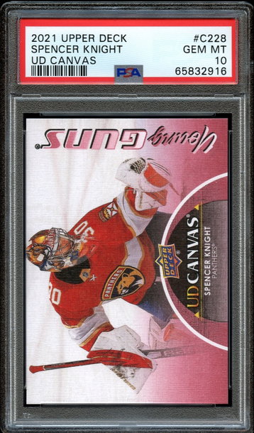 2021 Upper Deck Canvas Young Guns Spencer Knight PSA 10