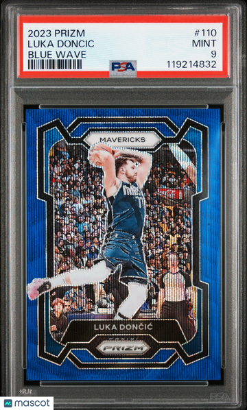 2023 Panini Prizm Luka Doncic #110 Blue Wave Short Print Nicely Centered Mint Parallel/Variety Base Set Insert Low Pop P