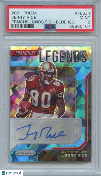 2021 Jerry Rice Blue Ice PSA 9 Panini Authentic