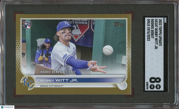 2022 Topps Bobby Witt Jr. #US187 Gold Rookie SGC 8