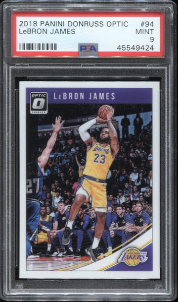 LeBron James 2018-19 Donruss Optic #94 PSA 9