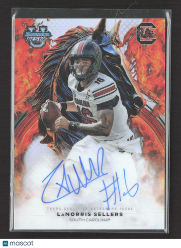 2025 Bowman University's Best Football LaNorris Sellers #WA-LS Workhorse Autograph Variation