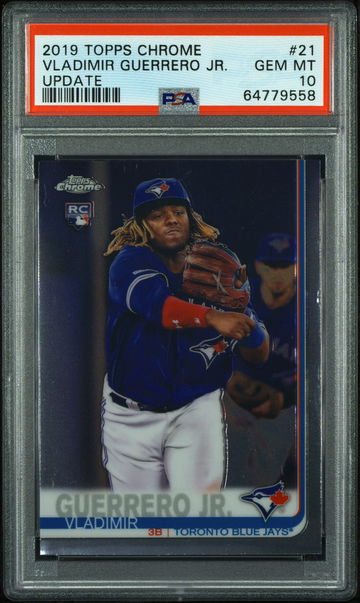 💎🔥 2019 Topps Chrome Update VLADIMIR GUERRERO JR. Rookie PSA 10 GEM MINT RC 🦋