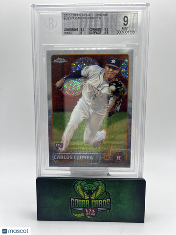2015 Topps Update Chrome Carlos Correa #US174 Sparkle BGS 9