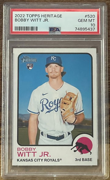 2022 Topps Heritage Bobby Witt Jr RC PSA 10 Gem Mint