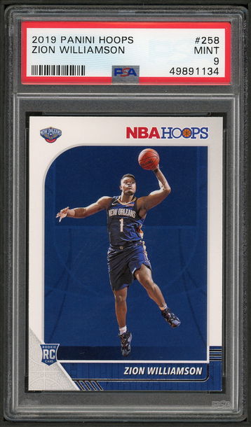 2019 Panini Hoops #258 Zion Williamson PSA 9