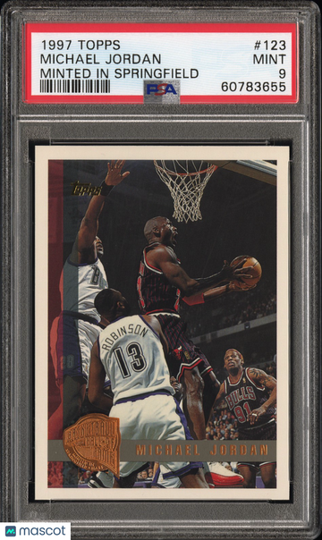 1997 Topps Michael Jordan #123 Minted In Springfield PSA 9
