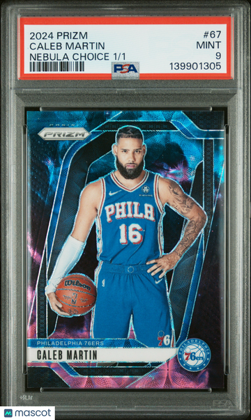 2024 Panini Prizm Caleb Martin #67 Nebula Choice /1 PSA 9