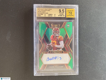 2023 Select Caleb Williams #1 Green Rookie BGS 9.5 Auto 10