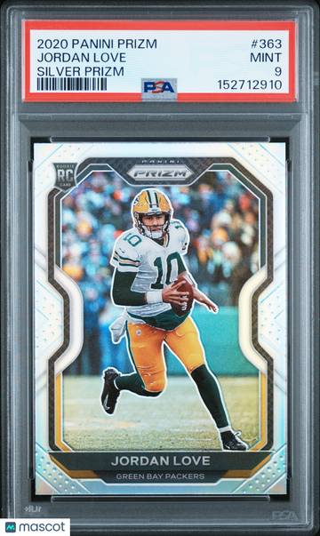 2020 Panini Prizm Jordan Love #363 Silver Rookie RC PSA 9