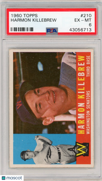 1960 Topps Harmon Killebrew #210 PSA 6