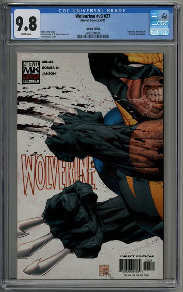 Wolverine vol. 3 #27 Quesada Variant CGC 9.8
