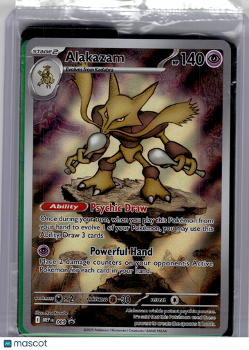 2025 Mega Evolution Alakazam Holo Black Star Promo [Sealed] #009