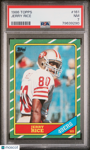 1986 Topps Jerry Rice #161 PSA 7