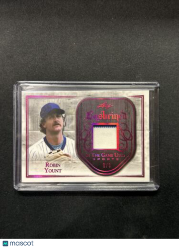 2018 Leaf ITG Used ROBIN YOUNT Enshrined Jersey Patch EP-33 #3/3 Brewers HOF