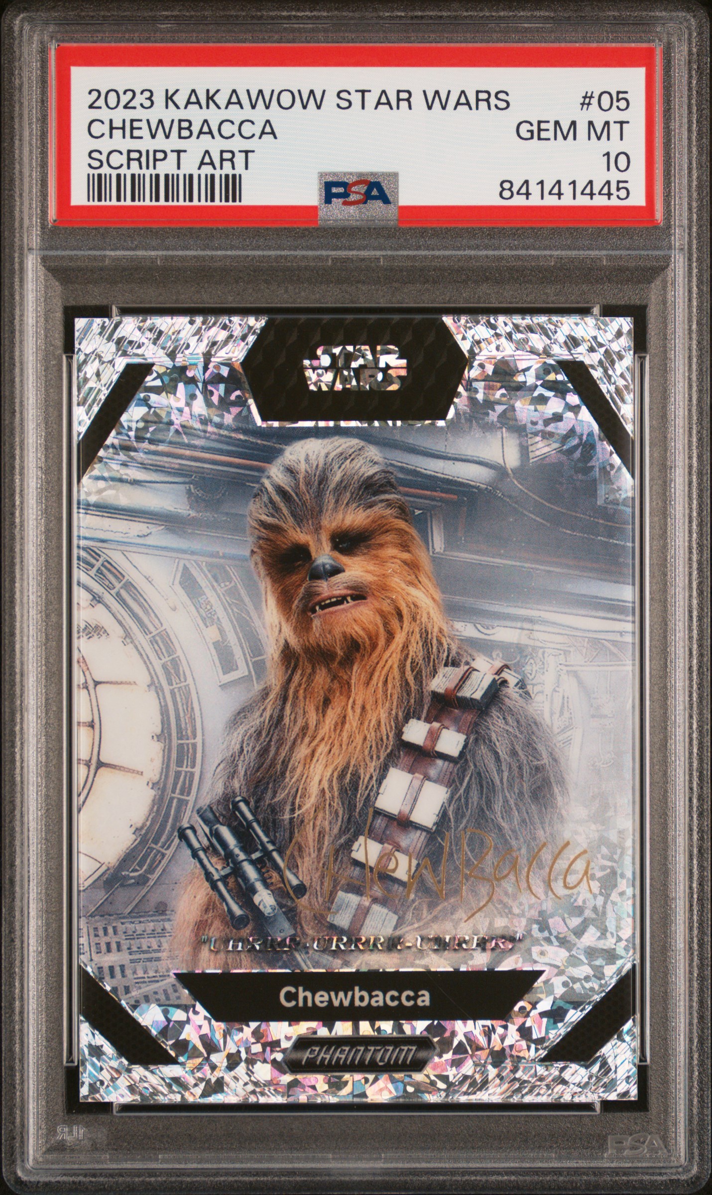 2023 Kakawow Phantom Disney100 Star Wars Script Art Chewbacca #05 PSA 10 GEM