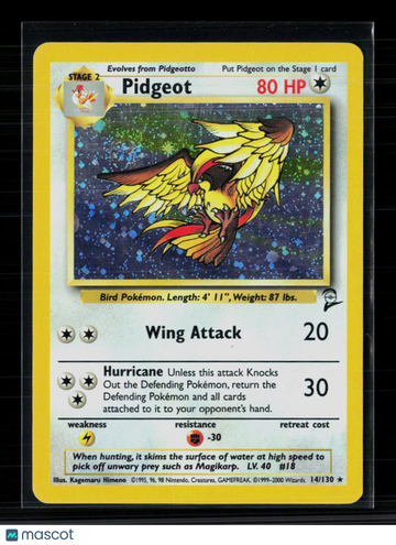 2000 Base Set 2 Pidgeot Holo Rare #14/130