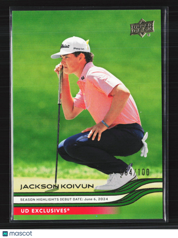 2026 Upper Deck Golf UD Exclusives Jackson Koivun #90 /100