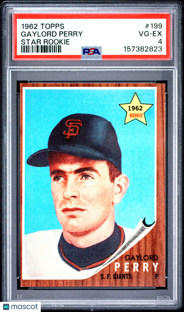 1962 Topps Gaylord Perry #199 Star Rookie PSA 4