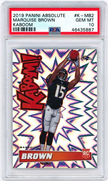 Marquise Brown 2019 Panini Absolute Kaboom PSA 10