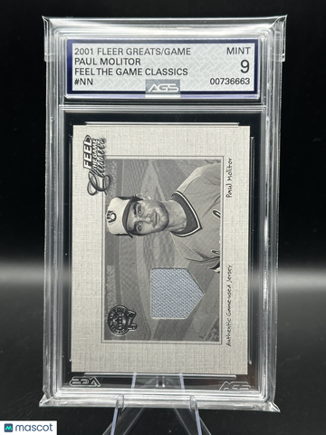 2001 Fleer Greats of the Game Feel the Game Classics Paul Molitor #NN Game-Used Jersey AGS 9