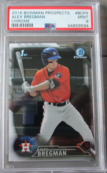 Alex Bregman 2016 Bowman Prospects Chrome BCP4 PSA 9