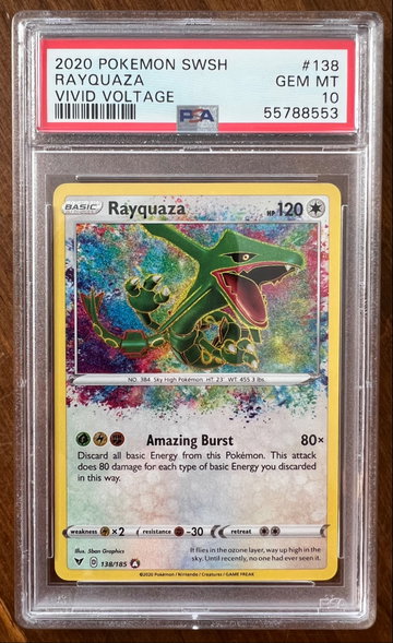 Pokémon Vivid Voltage Rayquaza PSA 10