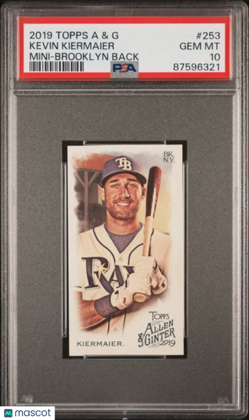 2019 Topps Allen & Ginter Kevin Kiermaier #253 Mini Brooklyn Back PSA 10