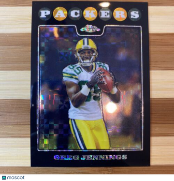 2008 Topps Chrome Xfractors Green Bay Packers Football Card #TC61 Greg Jennings