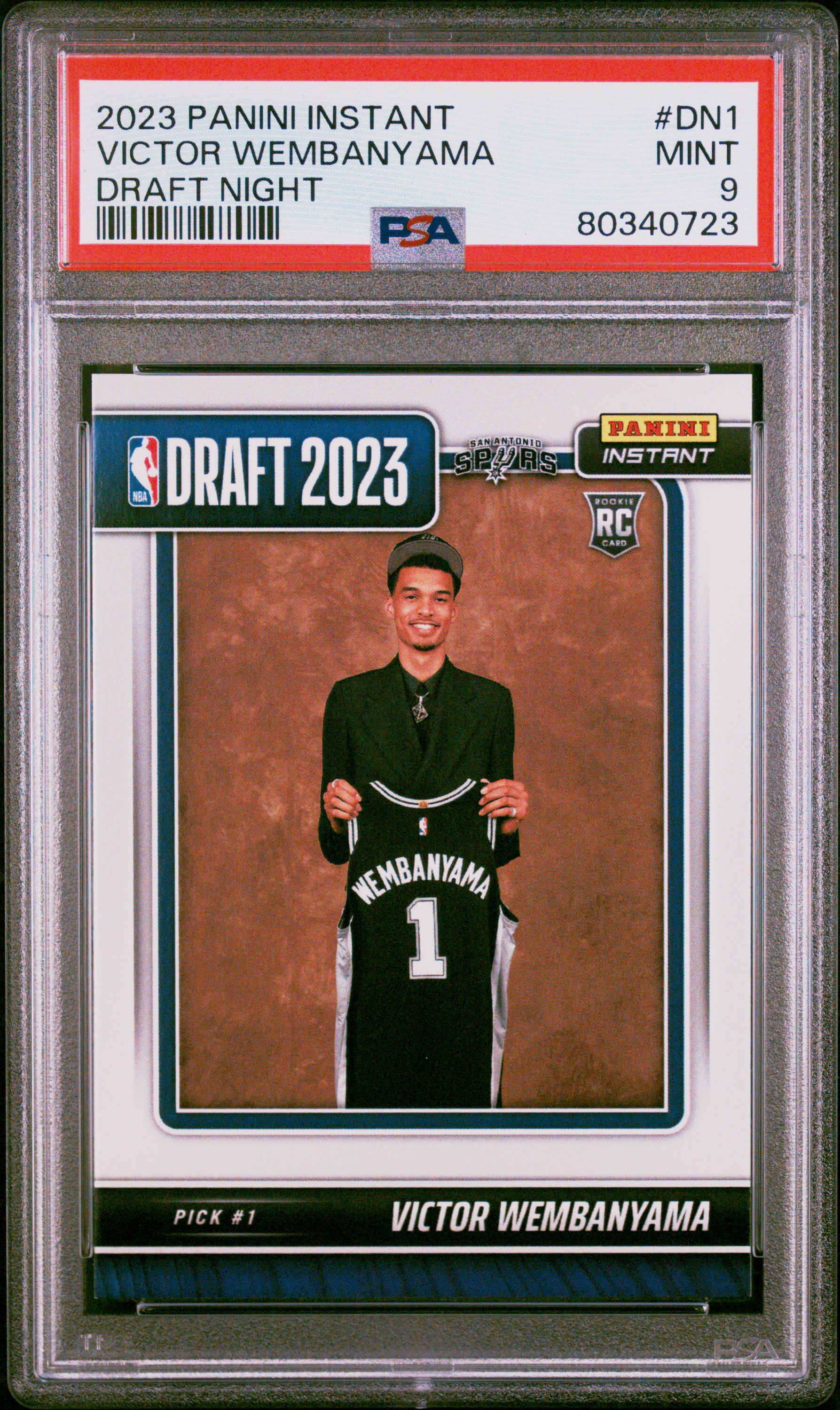 2023 Panini Instant Draft Night #DN1 Victor Wembanyama PSA Mint 9