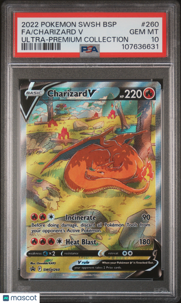 2022 Pokemon Swsh Black Star Promo Charizard V Ultra-Premium Collection Fa PSA 10 #260