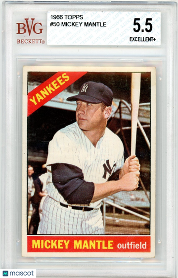 1966 Topps Mickey Mantle #50 BVG 5.5