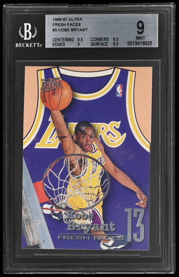 1996 Ultra Kobe Bryant Fresh Faces BGS 9 RC