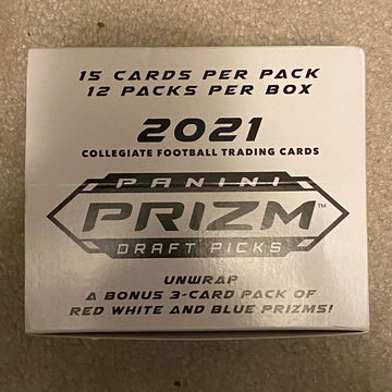 2021 Panini Prizm Collegiate Football Draft Picks 12x Cello Pack Box