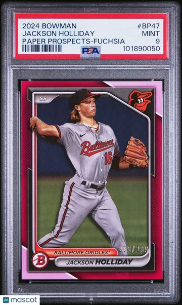 2024 Bowman Paper Prospects Jackson Holliday #BP47 Fuchsia /299 PSA 9