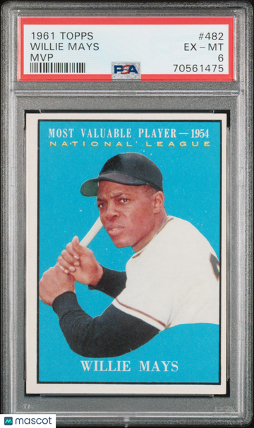 1961 Topps Willie Mays #482 MVP PSA 6