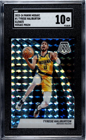 2023 Panini Mosaic Elevate Tyrese Haliburton #1 Mosaic Prizm SGC 10