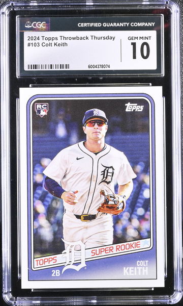 2024 TOPPS COLT KEITH #103 limited print Rookie RC /2716 CGC 10