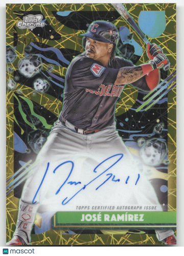 2025 Topps Cosmic Chrome José Ramírez #CCA-JRA Gold Interstellar Refractor /50