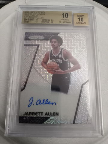 2017-18 Panni Prizm Rookie Jarrett Allen BGS 10 Pristine Mojo /25 RC Autograph Cleveland Cavaliers Nets