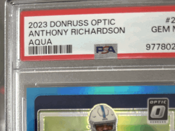 Graded 2023 Donruss Optic Anthony Richardson Indianapolis Colts #299 Rookie Trading Card PSA 10
