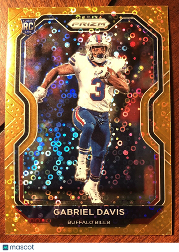Gabriel Davis 2020 Panini Prizm #312 ORANGE DISCO PRIZM Rookie RC Buffalo Bills