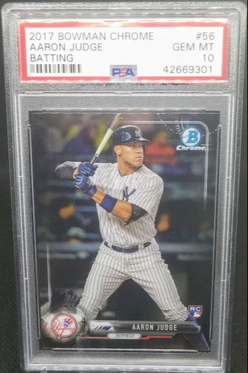 Aaron Judge 2017 Bowman Chrome RC Rookie # 56 Graded PSA Gem Mint 10