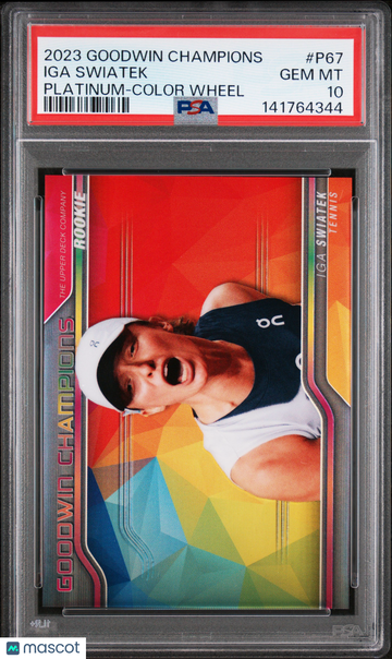 2023 Upper Deck Goodwin Champions Platinum Iga Swiatek #P67 Color Wheel Rookie PSA 10