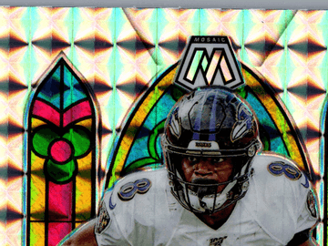 2020 Panini Mosaic Stained Glass Lamar Jackson Baltimore Ravens #SG3 NFL Football Trading Card