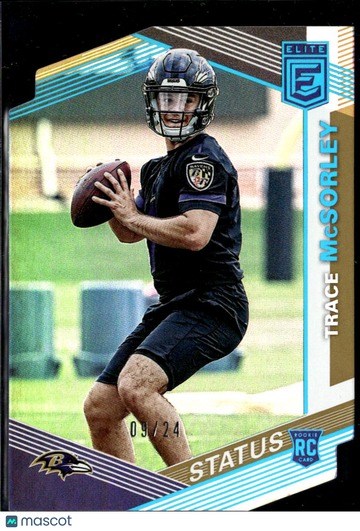 Trace McSorley 2019 Panini Donruss Elite Status RC /24 Baltimore Ravens