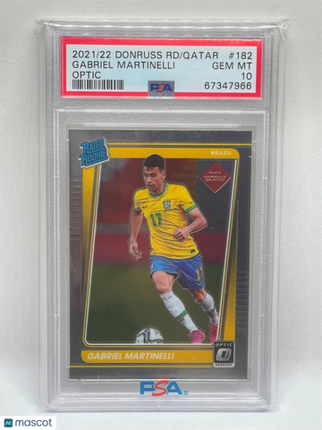 2021 Panini Donruss Road To Qatar Gabriel Martinelli #182 Optic PSA 10