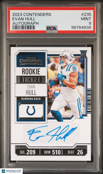 Evan Hull 2023 Panini Contenders #235-Autograph PSA 9